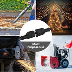 BN-LINK 15ft Outdoor Extension Cord, 15amps,12/3 SJTW Heavy Duty Power Cord, 3-Prong Grounded Plug, Weather Resistant, 1875W, Black, for Lawn, Garden, Appliances, ETL Listed