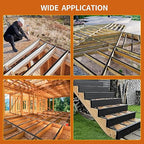 Butyl Deck Tape 2" x 50' with 2 Rolls, Joist Tape 2 inch for Decking, Waterproof and Anti-Corrosion Flashing Tape for Deck, Joist, Roofs, Beams, RV, Doors, and Fences