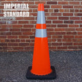 Traffic Cones - Safety Cones - 36" Orange Cones with 2 Reflective Collars - Construction Cones - Road Cones - Parking Cones - Street Cone (32 pack)