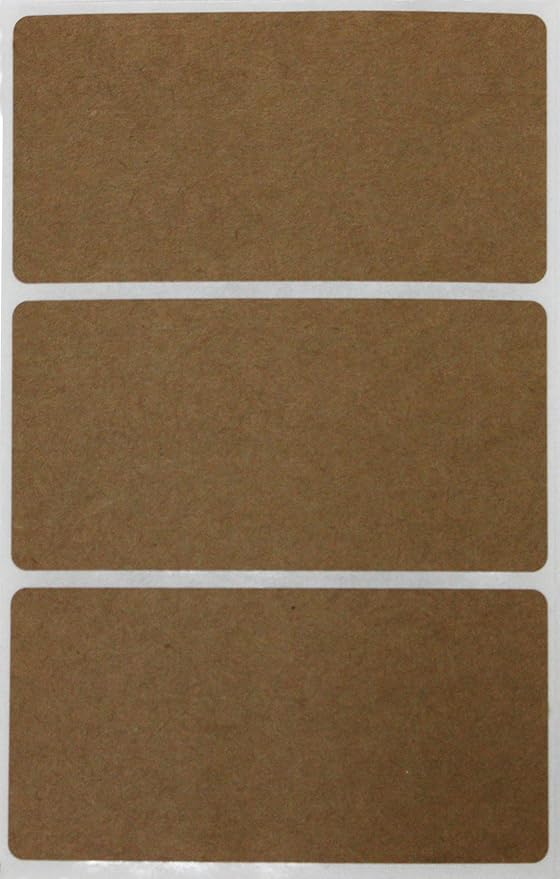Royal Green Rectangular Stickers Color-Coding Labels for Organizing, Moving, and Storage Boxes 4" x 2" Stickers to Write On Name Tags, 150-Pack (Kraft)