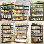 72'' Garage Storage Shelves,5-Tier Shelving Unit,Metal Shelving Capable of Bearing 3000lbs, Suitable for Warehouse, Kitchen,Basement, Garage Shelf