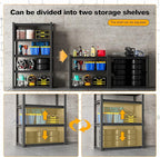 Storage Shelves with Pegboard,48" Wide Heavy Duty Garage Shelving Units and Storage,Metal Shelving Adjustable Shelves,Steel Garage Storage Rack,Industrial Utility Shelf Organization For Kitchen,Pantry