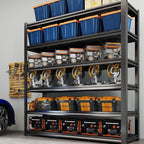 84“H 6T Garage Shelving Heavy Duty Storage Shelves 3500 LBS Adjustable Metal Shelving Uints and Storage for Garage,Warehouse,School,Commercial,Business, 62 "W x 24 "D x 84 "H