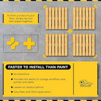 Mighty Line 2" Half Angle Marker Floor Marking Tape for Safety, Caution, Warning, Heavy-Duty, Peel and Stick, Adhesive, Industrial Quality, Brown, Pack of 100