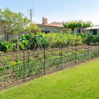 INJOPEXI Decorative Garden Fence 6 Panels 13ft (L)×36in (H) Metal Garden Fences with 5 Panels + 1 Gate, Animal Barrier Rabbit Fence Rustproof Wire Temporary Dog Fencing Outdoor for Yard Lawn Patio