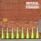 Traffic Cones - Safety Cones - 36" Green Cones with 2 Reflective Collars - Construction Cones - Road Cones - Parking Cones - Street Cone (8 pack)