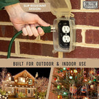 100 Foot Outdoor Extension Cord - 16/3 SJTW Green 16 Gauge Electrical Cable with 3 Prong Grounded Plug
