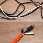 MECCANIXITY Braided Cable Sleeves Heat Shrinkable Fabric Sleeving, 5/8" 3ft Orange 2:1 Ratio Heat Shrinkable Cord Protector for Harness Cable, Network Cable Protection, Cable Management