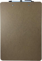 Pen Holder Clipboard, Letter Size, Low Profile Clip, Hardboard, 6-Pack (Pen Included)