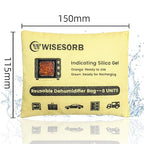 240G 2 Pack Reusable Silica Gel Desiccant Dehumidifier Bags, Color Indicating Moisture Absorbers for Car, Closet, Garage, 3D Filaments, Emoisture, Microwave Rechargeable Reusable Drying Bags