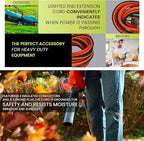 Go Green Power Inc. GG-13708 16/3 Heavy Duty Extension Cord-Orange, 8 ft