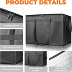 Insulated Food Delivery Bag, Commercial Grade Pizza Carrier for Hot and Cold Food, Large Reusable Catering Cooler Bag 22x15x14, Pizza Delivery Box for Uber Eats, Doordash Essentials