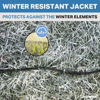100 ft Outdoor Extension Cord, 16/3 SJTW Black Extension Cord 100 Foot 3 Prong, Weatherproof Exterior Power Cable for Outside Lights & Lawn, UL Certified - US Veteran Owned