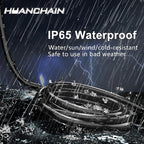 HUANCHAIN 16/3 Gauge 300 ft Black Outdoor Extension Cord Waterproof with Lighted end, Flexible Cold-Resistant 3 Prong Long Extension Cord Outside, 10A 1250W 16AWG SJTW, ETL