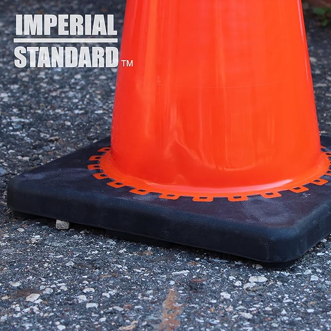 Traffic Cones - Safety Cones - 28" Orange Cones with 2 Reflective Collars - Construction Cones - Road Cones - Parking Cones - Street Cone (4 pack)