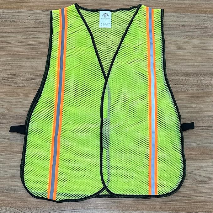 Dazonity High Visibility Reflective Safety Vest, 1pc,Durable Mesh,High Visibility Reflective Strips, Fit for Men & Women, Work, Construction,Cycling, Surveyor,