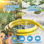 HUANCHAIN Outdoor Extension Cord 75 Foot Waterproof, 16/3 Gauge Flexible Cold-Resistant Appliance Extension Cable Outside, 10A 1250W 16AWG SJTW, 3 Prong Electric Cord Yellow, ETL