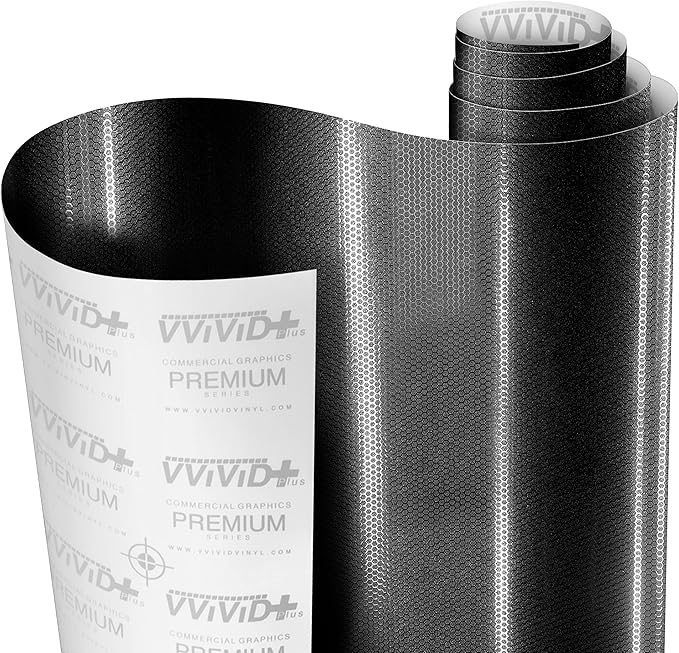VViViD+ Honeycomb Matte Black Small Pattern Car Wrap Vinyl (50ft x 5ft)