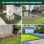 FXW Decorative Garden Fence for Yard - 24in(H) x 59.2ft(L) 32 Panels - Metal Fencing Panels - Animal Barrier Border for Dogs & Rabbits, Flower & Plant Edging