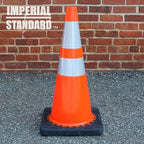 Traffic Cones - Safety Cones - 28" Orange Cones with 2 Reflective Collars - Construction Cones - Road Cones - Parking Cones - Street Cone (32 pack)