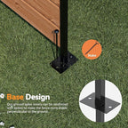 Modern Shade 5' x 3' Wood Privacy Fence Screen (1 Panel) Natural Wood, Outdoor Privacy Fence Panel for Deck Balcony, Conceals Trash Cans Air Conditioner, Ultimate Fence Privacy Screen