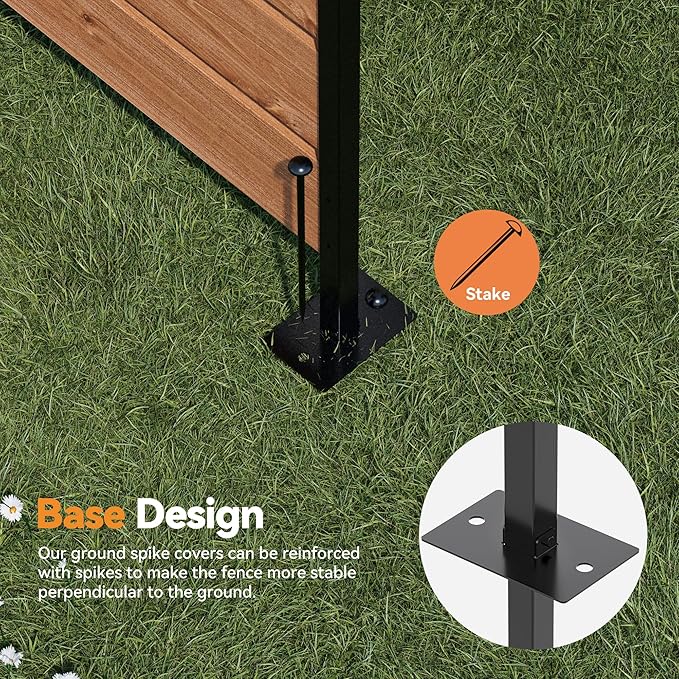 Modern Shade 5' x 3' Wood Privacy Fence Screen (3 Panel) Natural Cedar Wood, Outdoor Privacy Fence Panel for Deck Balcony, Conceals Trash Cans Air Conditioner, Ultimate Fence Privacy Screen