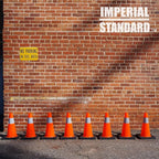 Traffic Cones - Safety Cones - 18" Orange Cones with 2 Reflective Collars - Construction Cones - Road Cones - Parking Cones - Street Cone (64 pack)