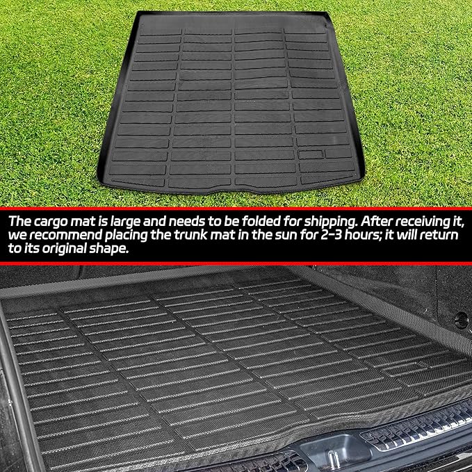 Cargo Liner Compatible with 2017-2024 Cadillac XT5 Cargo Mat，All Weather Protection Trunk Liner Rear Trunk mat，Black